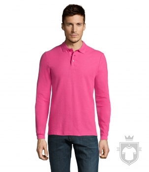 Polos Sols Winter manga larga 210 algodon color Flash Pink :: Ref: 138 Polos Sols Winter manga larga 210 algodon color Flash Pink :: Ref: 138