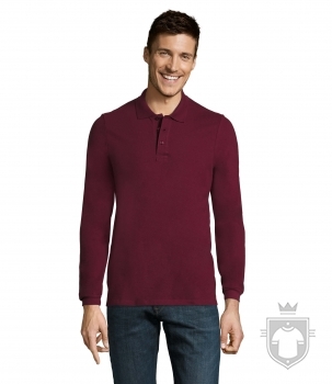 Polos Sols Winter manga larga 210 algodon color Burgundy :: Ref: 146 Polos Sols Winter manga larga 210 algodon color Burgundy :: Ref: 146