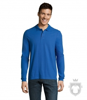 Polos Sols Winter manga larga 210 algodon color Royal Blue :: Ref: 241 Polos Sols Winter manga larga 210 algodon color Royal Blue :: Ref: 241