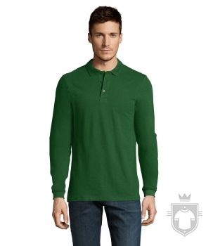 Polos Sols Winter manga larga 210 algodon color Golf green :: Ref: 275 Polos Sols Winter manga larga 210 algodon color Golf green :: Ref: 275