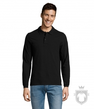 Polos Sols Winter manga larga 210 algodon color Black :: Ref: 312 Polos Sols Winter manga larga 210 algodon color Black :: Ref: 312
