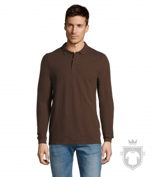 Polos Sols Winter manga larga 210 algodon color Chocolate :: Ref: 398 Polos Sols Winter manga larga 210 algodon color Chocolate :: Ref: 398