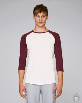 Camisetas Stanley/Stella Baseball color Vintage White/Burgundy :: Ref: C882 Camisetas Stanley/Stella Baseball color Vintage White/Burgundy :: Ref: C882
