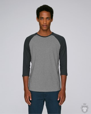Camisetas Stanley/Stella Baseball Heather color Mid H.Grey/Dark H.Grey :: Ref: C889 Camisetas Stanley/Stella Baseball Heather color Mid H.Grey/Dark H.Grey :: Ref: C889