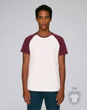 Camisetas Stanley/Stella Baseball Short Sleeve color Vintage White/Burgundy :: Ref: C882 Camisetas Stanley/Stella Baseball Short Sleeve color Vintage White/Burgundy :: Ref: C882