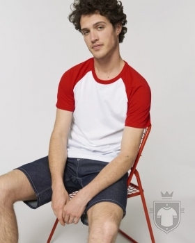 Camisetas Stanley/Stella Catcher color White/Bright Red :: Ref: C967 Camisetas Stanley/Stella Catcher color White/Bright Red :: Ref: C967