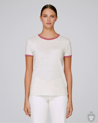 Camisetas Stanley/Stella Returns W color Cream Heather Grey/Heather Cranberry :: Ref: C995 Camisetas Stanley/Stella Returns W color Cream Heather Grey/Heather Cranberry :: Ref: C995