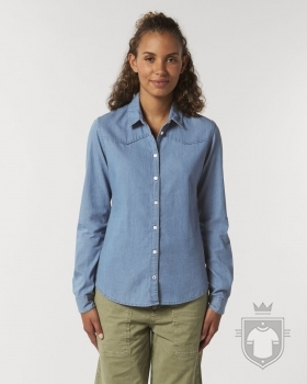 Camisas Stanley/Stella Inspires Denim W color Light Indigo Denim :: Ref: C570 Camisas Stanley/Stella Inspires Denim W color Light Indigo Denim :: Ref: C570