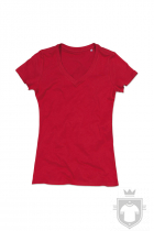 Camisetas Stedman Janet Organic V W color Pepper Red :: Ref: PER Camisetas Stedman Janet Organic V W color Pepper Red :: Ref: PER