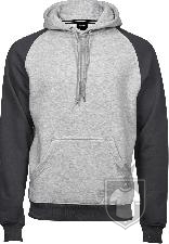 Sudaderas Tee Jays Two tone hooded color Heather Dark Grey :: Ref: 155 Sudaderas Tee Jays Two tone hooded color Heather Dark Grey :: Ref: 155