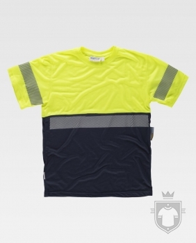 Camisetas Work Team alta visibilidad tacto algodón color High Visibility Yellow / Navy :: Ref: AAV_MR Camisetas Work Team alta visibilidad tacto algodón color High Visibility Yellow / Navy :: Ref: AAV_MR