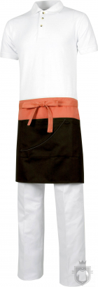 Delantales Work Team Servicios M526 color Negro + Coral :: Ref: NG_CR Delantales Work Team Servicios M526 color Negro + Coral :: Ref: NG_CR