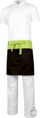 Delantales Work Team Servicios M526 color Negro + Verde Lima :: Ref: NG_VDL Delantales Work Team Servicios M526 color Negro + Verde Lima :: Ref: NG_VDL