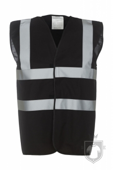 Chalecos Yoko 2 franjas Hi Vis colores color Black :: Ref: black Chalecos Yoko 2 franjas Hi Vis colores color Black :: Ref: black