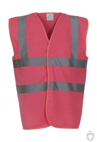 Chalecos Yoko 2 franjas Hi Vis colores color Pink :: Ref: pink Chalecos Yoko 2 franjas Hi Vis colores color Pink :: Ref: pink