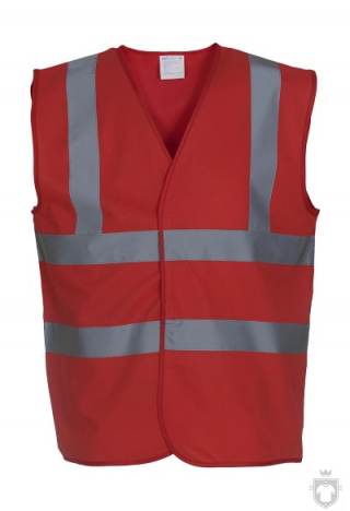Chalecos Yoko 2 franjas Hi Vis colores color Red :: Ref: red Chalecos Yoko 2 franjas Hi Vis colores color Red :: Ref: red