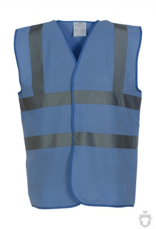 Chalecos Yoko 2 franjas Hi Vis colores color Sky Blue :: Ref: sky-blue Chalecos Yoko 2 franjas Hi Vis colores color Sky Blue :: Ref: sky-blue