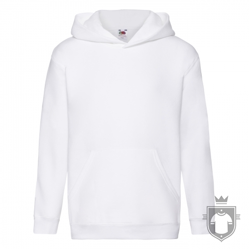 Fruit Of The Loom Felpa Con Cappuccio E Zip Bambino Unisex – Bianca, Taglia M, 280 G/m²