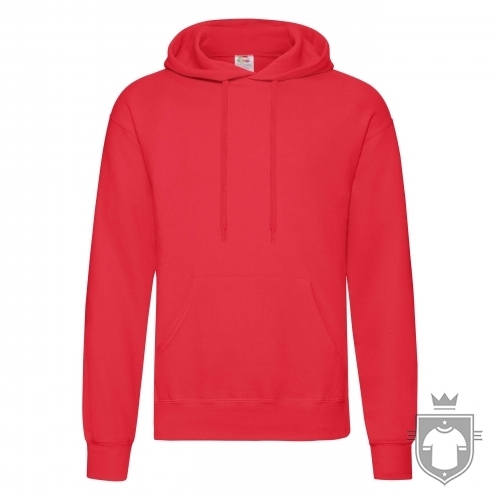 Felpa Fruit Of The Loom Uomo - Rosso, Taglia XXL, Cotone E Poliestere