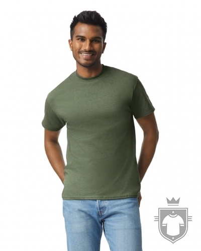 Maglia Estiva Uomo T-shirt Gildan Verde Militare 100 Cotone