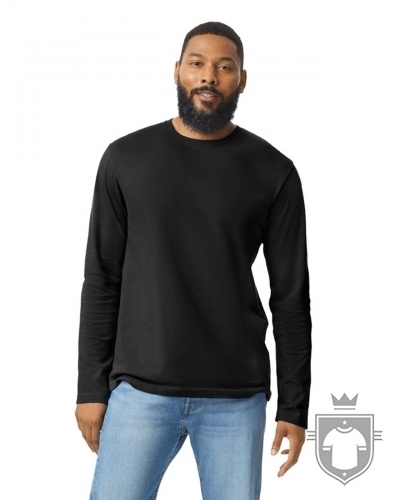Gildan Maglietta Uomo Maniche Lunghe In Cotone: Jersey Pesante 195-205 G/m², Scollo Rotondo, Polsini A Costine. Base Multicolore Per Personalizzazione.