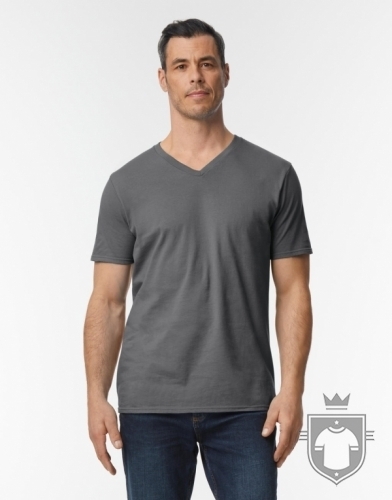 T-shirt Gildan Soft style decote em V