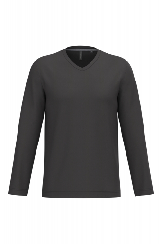 Maglietta Manica Lunga Collo V <br/> Kariban