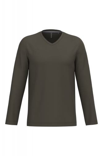 Maglietta Manica Lunga Collo V <br/> Kariban