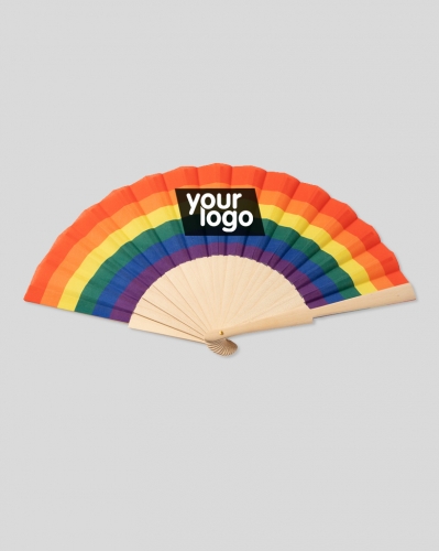 Abanicos arcoíris personalizados