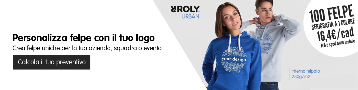 Personalizza felpe con il tuo logo